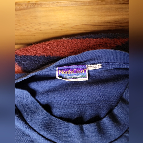 Y2K Dragon T Shirt Mens XL Long Sleeve Northcrest Blue Tie Dye Graphic Print - Picture 2 of 8